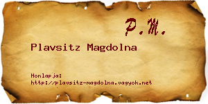 Plavsitz Magdolna névjegykártya